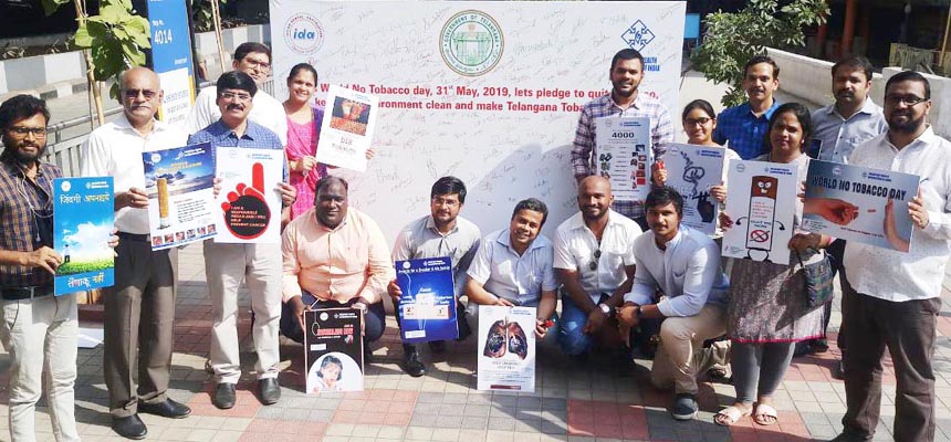 Ida hosts an Anti Tobacco Awareness Campaign on the eve of World No Tobacco Day at the Ameerpet Metro station