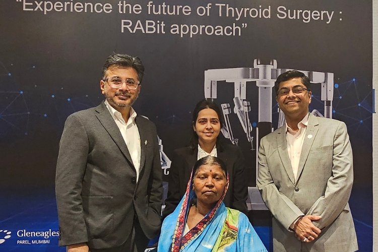 Pioneering RABIT surgery for Thyroid at Gleneagles Hospitals, Mumbai  Mumbai's First Robotic-Assisted Breast-axillo Insufflation Thyroidectomy (RABit) Transforms the Life of a 60-Year-Old Farmer