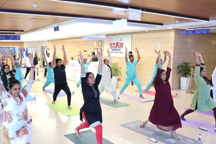 STAR Hospitals Celebrates International Yoga Day with Wellness Session for Staff