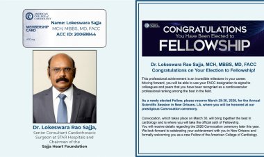 Proud Moment for Cardiovascular Community: Dr. Lokeswara Rao Sajja Awarded Fellowship of the American College of Cardiology
