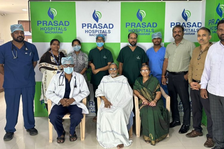 Specialists at Prasad Hospitals, perform a complex Carotid Web Stenting, rescuing a 62-year-old patient from a rare life-threatening vascular condition!