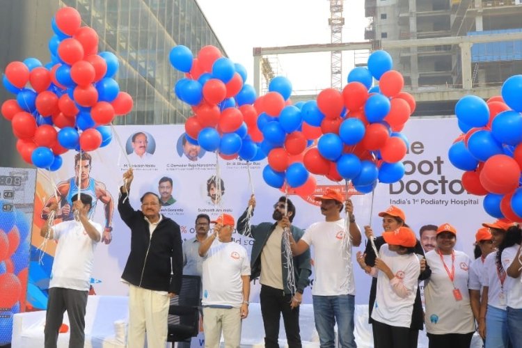 FootDoctor Hospital walkathon About Foot Care in Diabetes; Former Vice President Shri Venkaiah Naidu Chief Guest