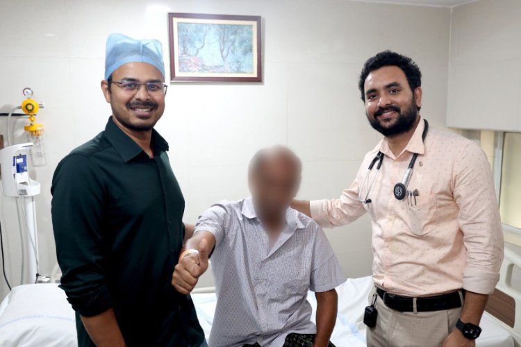 year-old man saved from life-threatening brain artery blockage at KIMS Seethammadhara  - Stent placed through blood vessel without open surgery