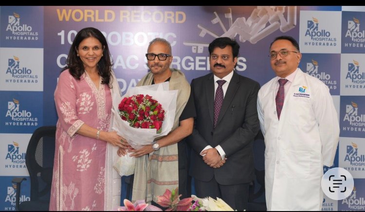 World Record in Cardiac Care: Apollo Hospitals Jubilee Hills Scripts Record with Fastest 100 Robotic Cardiac Surgeries in 155 Days