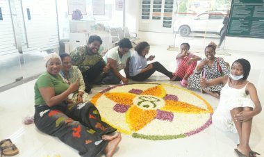 Patients from the continent of Africa Celebrate Onam with Traditional Pookalam at StemRx Hospital
