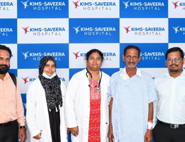 64-year-old liver cancer patient treated with advanced TACE  at KIMS Saveera