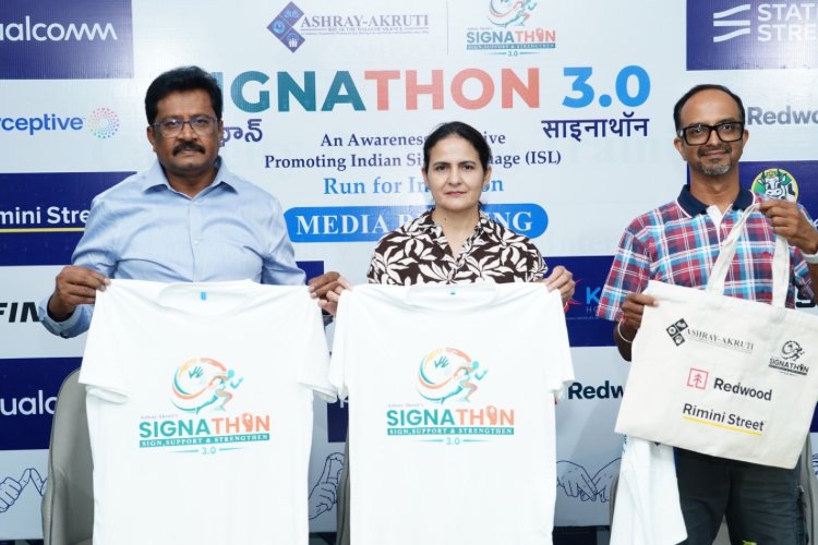 FOR IMMEDIATE RELEASE  Ashray Akruti Unveils Official Jersey and Goodie Bag for ‘SIGNATHON 3.0’ Ahead of Grand Awareness Run on Oct 31